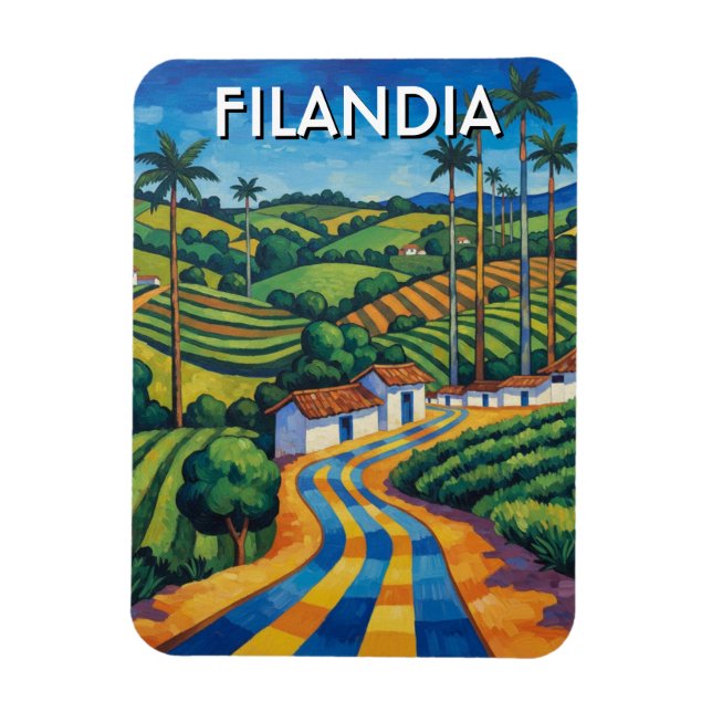 Íman Filandia Viagem Colômbia (Vertical)