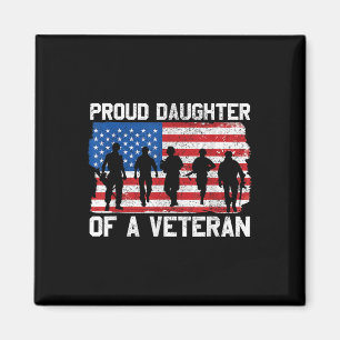Íman Filha De Veterano Memorial Day Usos Patriótico Des