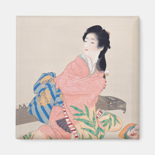 Íman Filha Miyuki (Elegante moça Japonesa, Arte Asiát