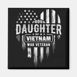 Íman Filha Orgulhosa Vietnã Vet Pai Veteranos Dia Ameri