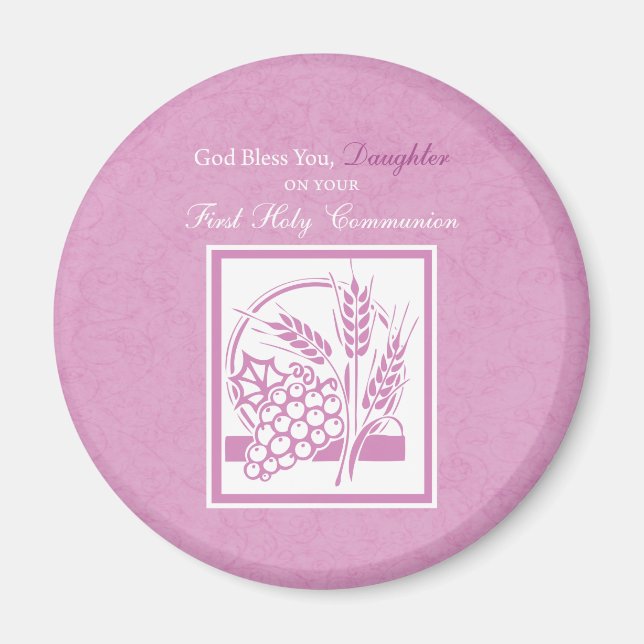 Íman Filha Primeira Comunhão, Rosa (Frente)