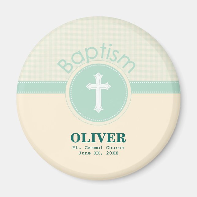 Íman Filho de Deus Batismo, Verde Neutro em Gênero (Frente)