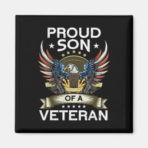 Íman Filho Orgulhoso De Uma Bandeira Veterana Americana