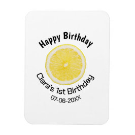 Íman Filhos bebês primeiro aniversario lêmon fatia adic