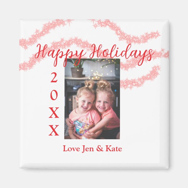 Íman Filhos da família das crianças reluzentes vermelho (Frente)