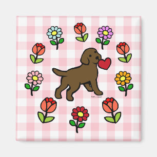 Íman Filhote de cachorro do laboratório do chocolate e