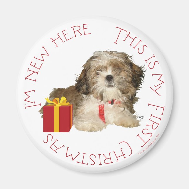 Íman Filhote de Shih Tzu Primeiro Natal (Frente)