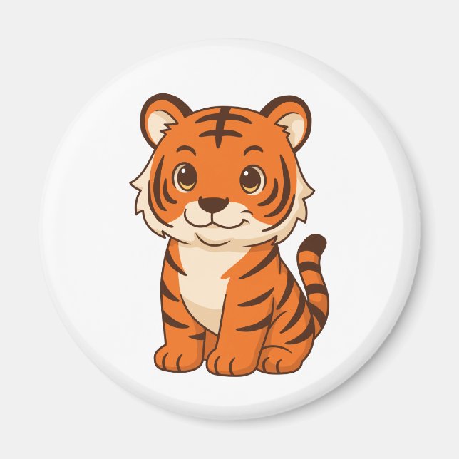 Íman Filhote de Tigre Fofo (Frente)