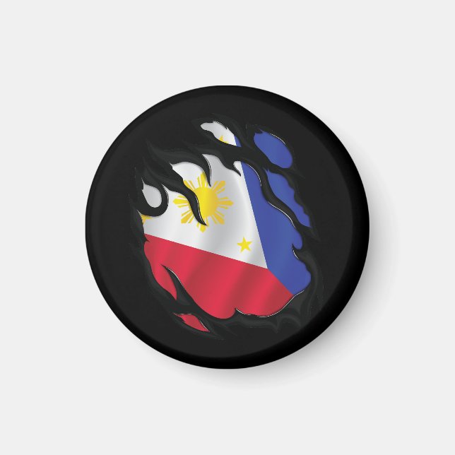 Íman Filipinas - Bandeira em relevo (Frente)