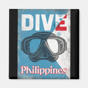 Íman Filipinas Vintage Scuba Diving Máscara