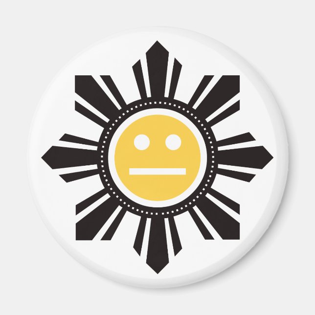 Íman Filipino Sun Face - Amarelo (Frente)