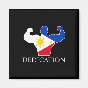 Íman Filipino Weightelevando Filipinas Flag Bodybuildin