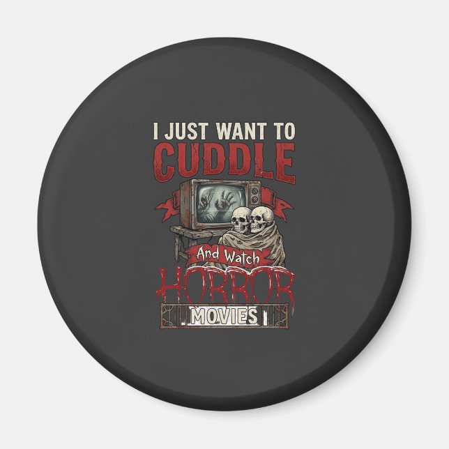 Íman Filmes de Terror Aconchegantes Mon Halloween Crâni (Frente)