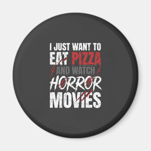 Íman Filmes de Terror de Pizza Design de Halloween_1