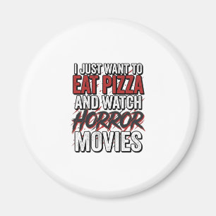 Íman Filmes de Terror de Pizza Tipografia Vintage de Ha