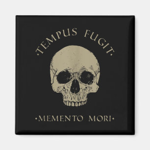 Íman Filosofia Stoic Tempus Fugit Memento Mori Skull S