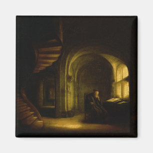 Íman Filósofo com um livro aberto, 1625-7 (óleo na