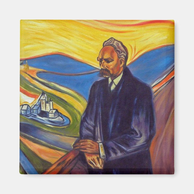 Íman Filósofo Friedrich Nietzsche (por Edvard Munch) (Frente)