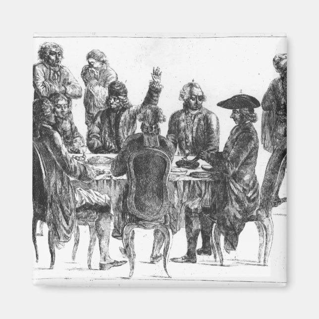 Íman Filósofos do jantar, c.1750 (Frente)