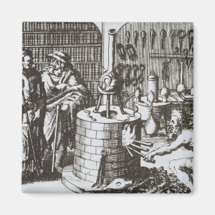 Íman Filósofos Hermetic e um alquimista, 'do musa