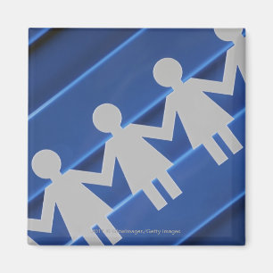 Íman Fim-acima das bonecas chain de papel