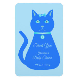 Íman Fim de Chá de fraldas Personalizado de Gato de Beb