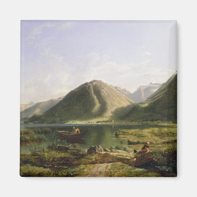 Íman Fim do lago de Genebra, 1835 (óleo na canvas) (Frente)
