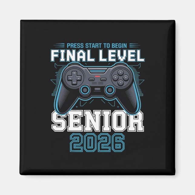 Íman Final Level Senior 2026 Press Start Gamer Style  (Frente)