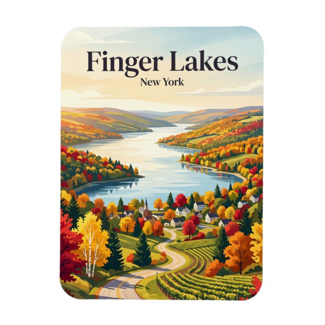 Íman Finger Lakes EUA (Vertical)