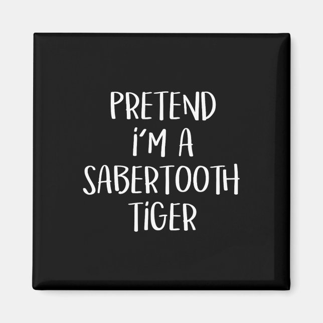 Íman Fingir que sou um Sabertooth Tiger Fodora Engraçad (Frente)