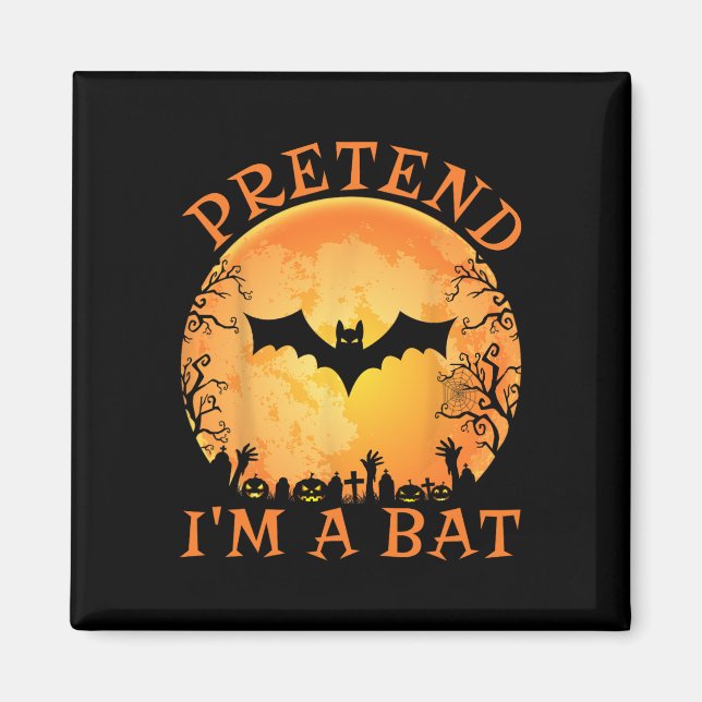 Íman Fingir que sou uma fantasia de Bat Halloween. (Frente)