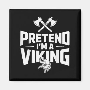 Íman Fingir que sou uma fantasia de Halloween viking