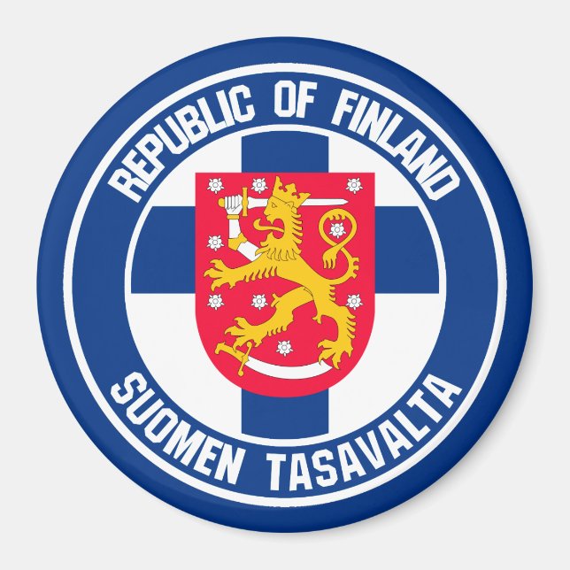 Íman Finlândia Round Emblem (Frente)