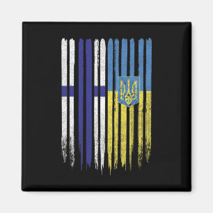 Íman Finlândia Ucrânia Bandeira Finlandesa Ucraniana