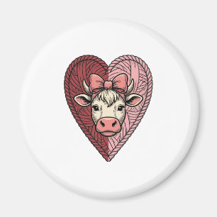 Íman Fio de Coração de Vaca Fofo Desenho de Gravura Vin