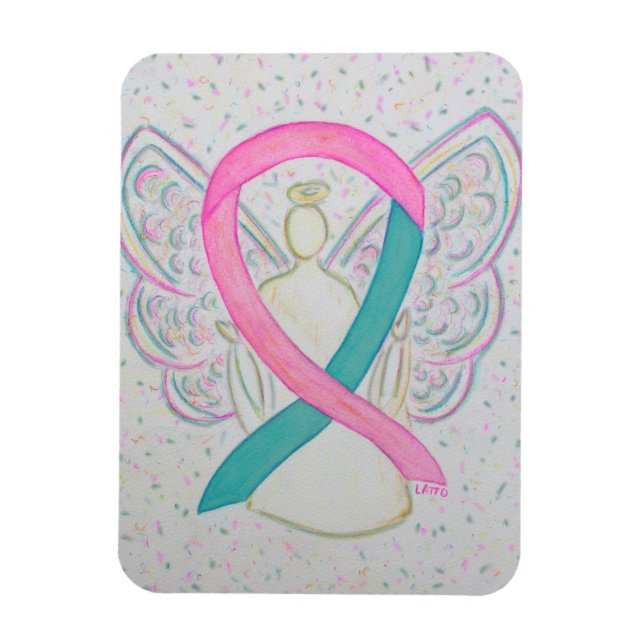 Íman Fios de anjo, Friso e Sensibilização Rosa (Vertical)