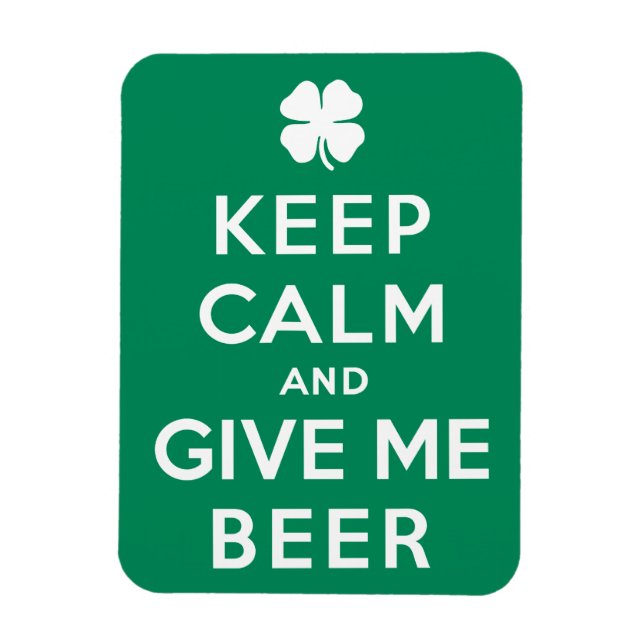 Íman Fique calma e me dê cerveja (Vertical)