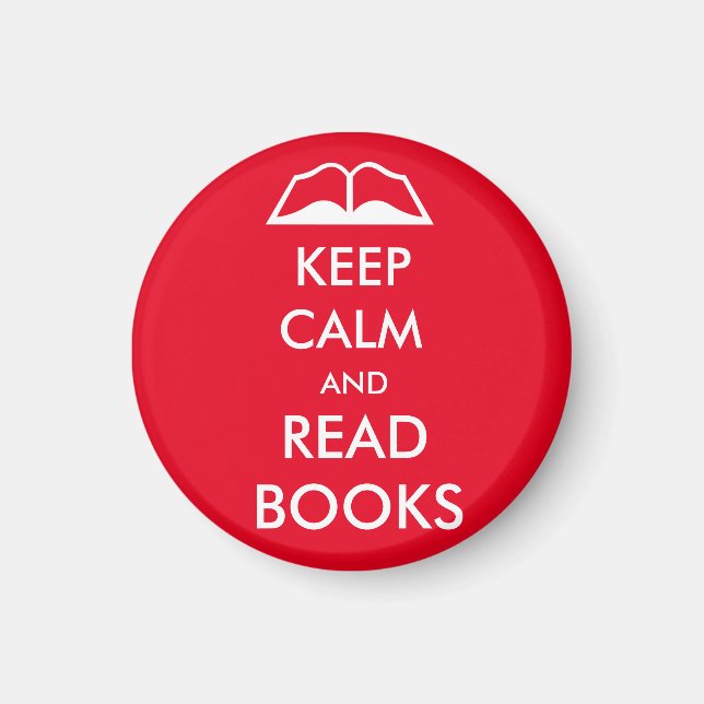 Íman Fique calmo e leia livros (Frente)