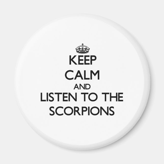 Íman Fique calmo e ouça os escorpiões (Frente)