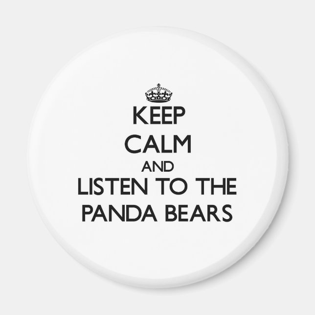 Íman Fique calmo e ouça os Ursos de Panda (Frente)