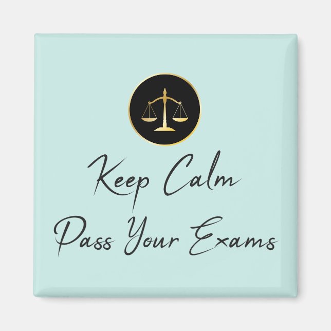 Íman Fique Calmo. Passar Os Seus Exames (Frente)