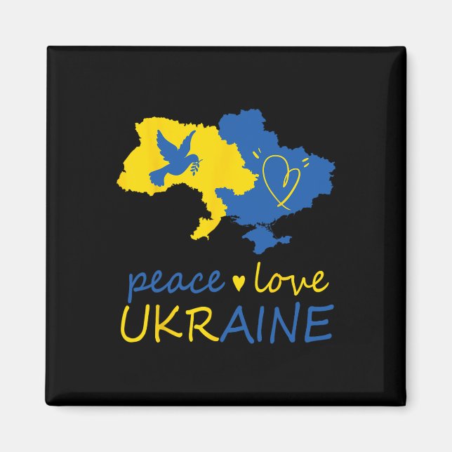 Íman Fique Com Bandeira Da Paz Do Amor Da Ucrânia Ucran (Frente)