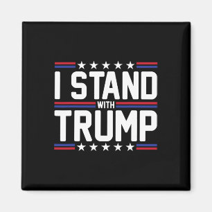 Íman Fique Com Trump American Flag Usa Trump Supporter