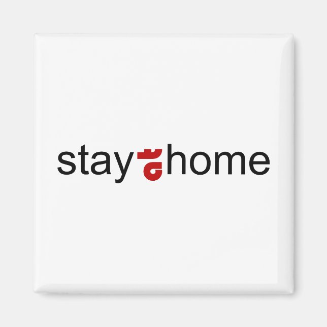 Íman Fique em casa (Frente)