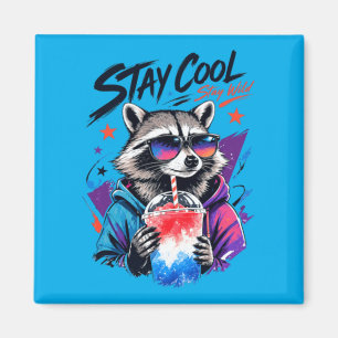 Íman Fique Legal Fique Selvagem Guaxinim Slushie Arte U