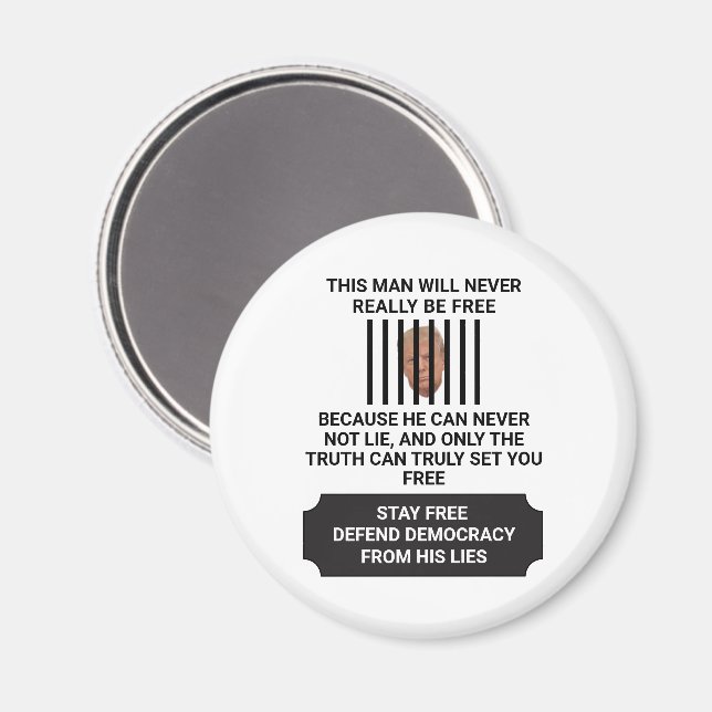 Íman Fique Livre Defenda Democracia De Mentiras (Front/Back)