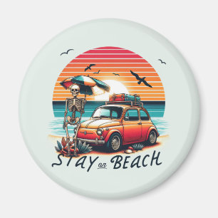 Íman Fique na praia - Retro Vibes - Esqueleto