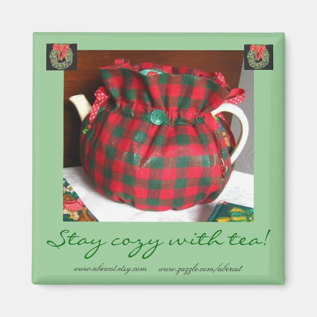Íman Fique tranquilo com o Tea Christmas Magnet (Frente)