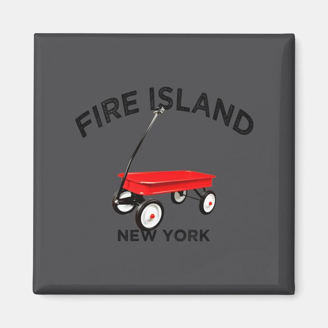 Íman Fire Island Large Version Red Wagon Long Island Ny (Frente)