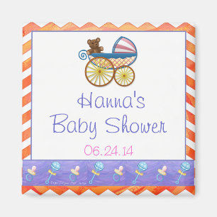 Íman Fire Lake Orange Chevron Baby
